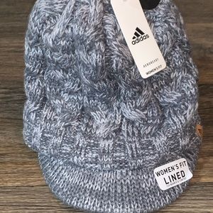 Adidas Women’s Crystal Brimmer Beanie Hat in Onix Marl (Gray)